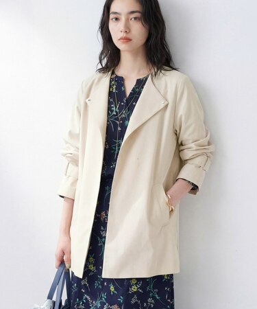 【撥水/軽量】ミドル丈 ミニマルトレンチコート