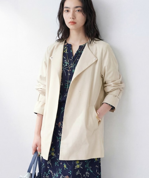 【撥水/軽量】ミドル丈 ミニマルトレンチコート