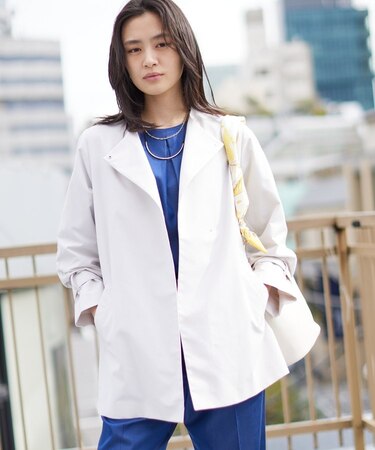 【撥水/軽量】ミドル丈 ミニマルトレンチコート