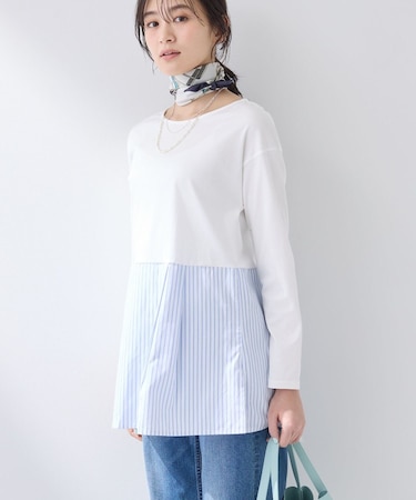 【レイヤードにおすすめ】切り替えデザイントップス