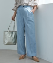 シャンブレーワイドパンツ