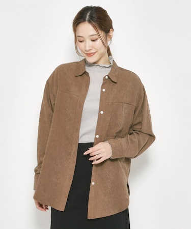 スエードライクシャツ