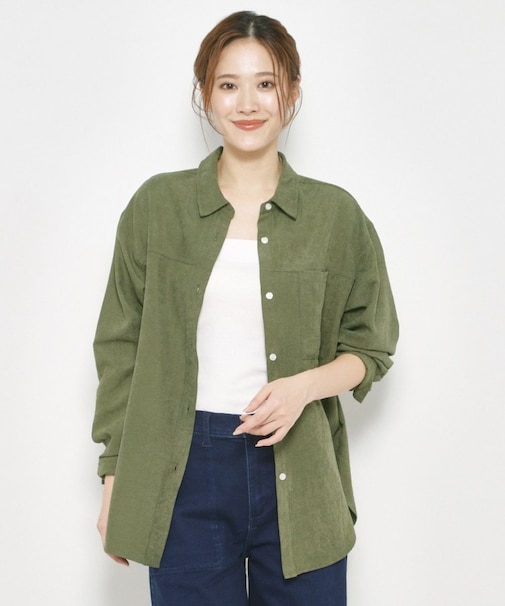 スエードライクシャツ