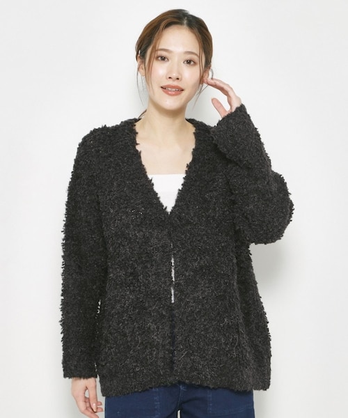 もこもこブークレカーディガン｜ワールドアウトレットのアウトレット