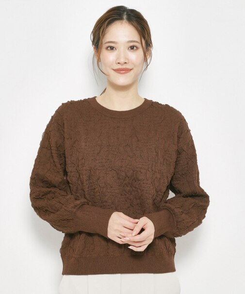 ふくれジャガードニット