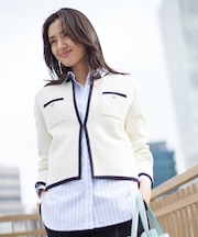 【軽量】ブークレジャケット ニットカーディガン