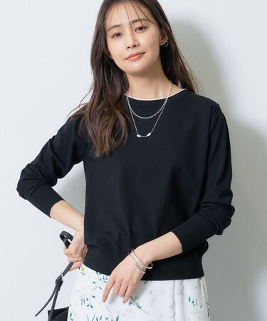 【洗える／アンサンブル可能】シンプルデザインニット