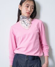 【洗える／アンサンブル可能】シンプルデザインニット