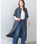 【洗える/前開きボタン】シャンブレーシャツワンピース
