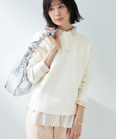 【洗える／無縫製】リラックスシルエットニット