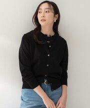 【9色展開/アンサンブル可】コットンクルーネックカーディガン