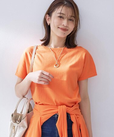 【9色展開/アンサンブル可/洗える】コットンベーシックニット