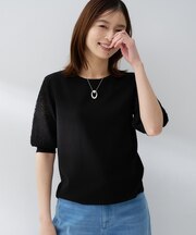 【洗える】エレガンススリーブニット