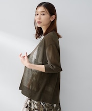 【日除け・冷房対策に】コットンリネンカーディガン