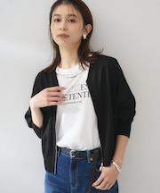 【アンサンブル可/日除け・冷房対策】シアーレーヨンZIPカーディガン