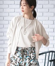 【アンサンブル可/日除け・冷房対策】シアーレーヨンZIPカーディガン