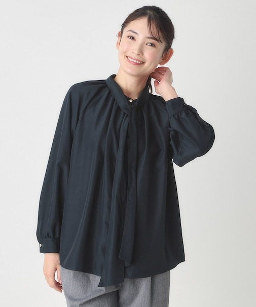フィブリルサテン2WAYブラウス