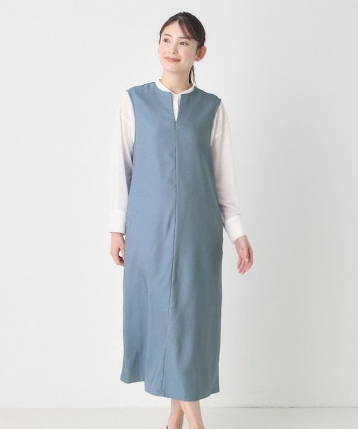 サステナブルデニムライクワンピース