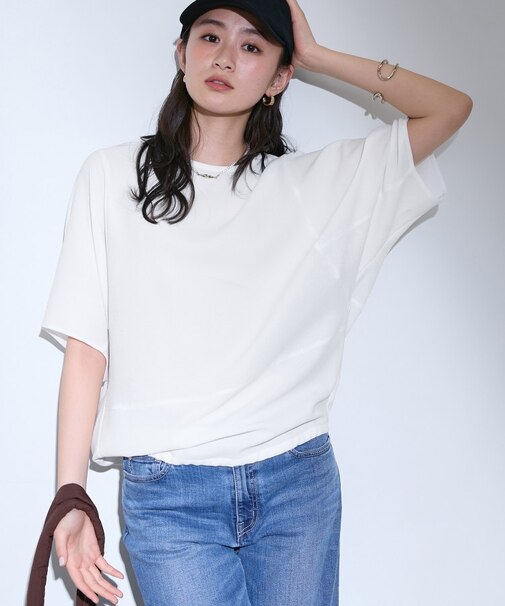 【洗える／2WAY／裾ドロスト付き】 ドルマンスリーブチュニックトップス