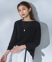 【ゆったり/リラクシー】リネンボートネックプルオーバー