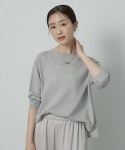 【ゆったり/リラクシー】リネンボートネックプルオーバー