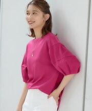 【汗染み防止/接触冷感】ランタンスリーブプルオーバー