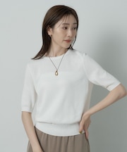 【アンサンブル可】ラメ混クルーネックプルオーバー