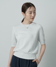 【アンサンブル可】ラメ混クルーネックプルオーバー