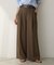 ウーステッドワイドシルエットパンツ