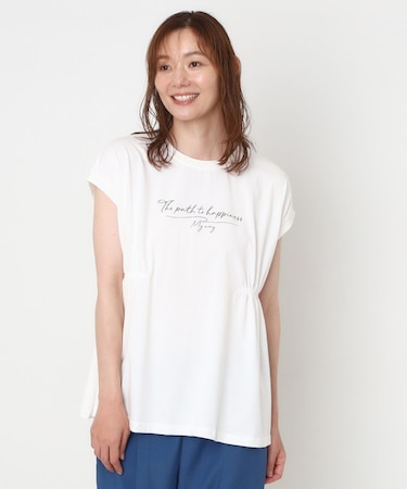ロゴタックペプラムTシャツ
