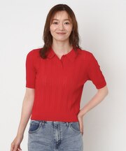 透かし編みポロニット