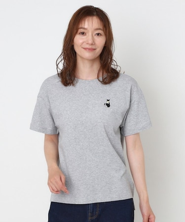 キャットラインストーンTシャツ