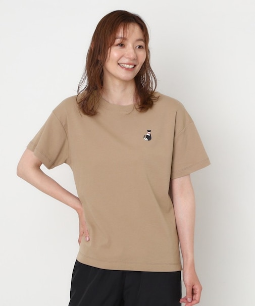 キャットラインストーンTシャツ