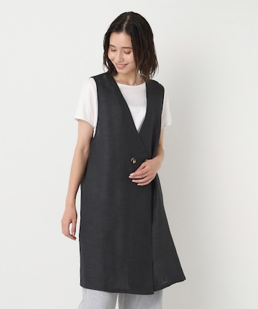メッシュロングジレ