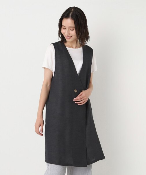 メッシュロングジレ