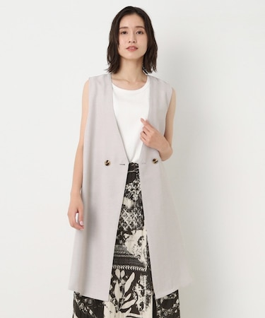 メッシュロングジレ