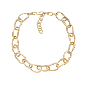 Anja Pebbles Gold Brass Chain Necklace