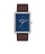 36mm  Hagen Three-Hand Brown Leather Watch