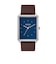 36mm  Hagen Three-Hand Brown Leather Watch