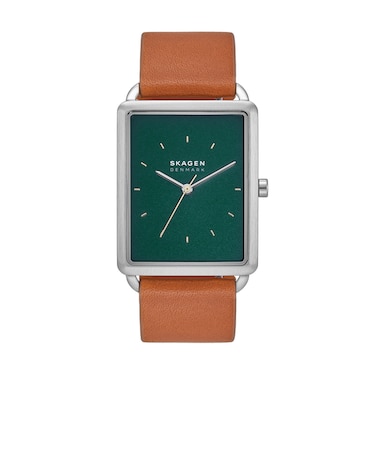 36mm Hagen Three-Hand Brown Leather Watch