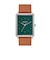 36mm Hagen Three-Hand Brown Leather Watch