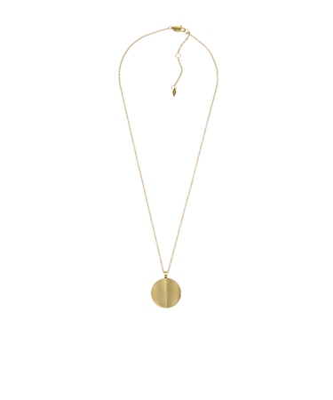 Harlow Linear Texture Gold-Tone Stainless Steel Chain Necklace JF04534710
