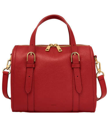 フォッシル サッチェルバッグ レディース レザー レッド 10.5インチのiPad Air収納可 ZB1772611