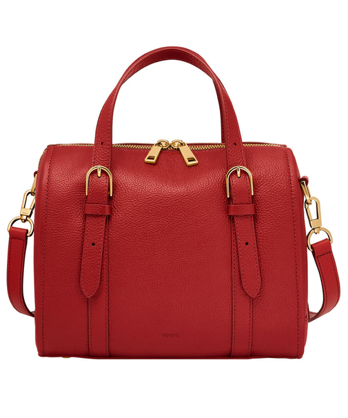 フォッシル サッチェルバッグ レディース レザー レッド 10.5インチのiPad Air収納可 ZB1772611