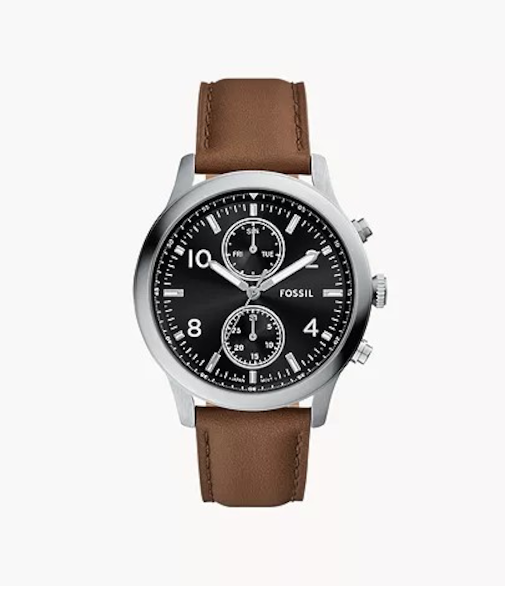 45mm BENNETT マルチファンクション ブラウンレザーウォッチ