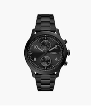 45mm BENNETT マルチファンクション ブラック ステンレススチールウォッチ