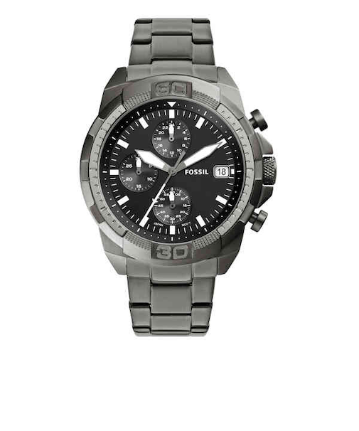 44mm BRONSON クロノグラフ スモーク ステンレススチールウォッチ