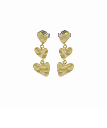 ANJA HEARTS ゴールドトーン ブラス ドロップピアス SKJ5011710