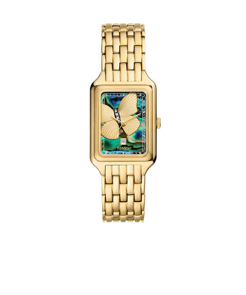 RAQUEL 三針デイト ステンレススチールウォッチ