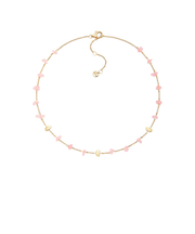 ANJA ROSE QUARTZ ゴールドトーン ステンレススチール ネックレス